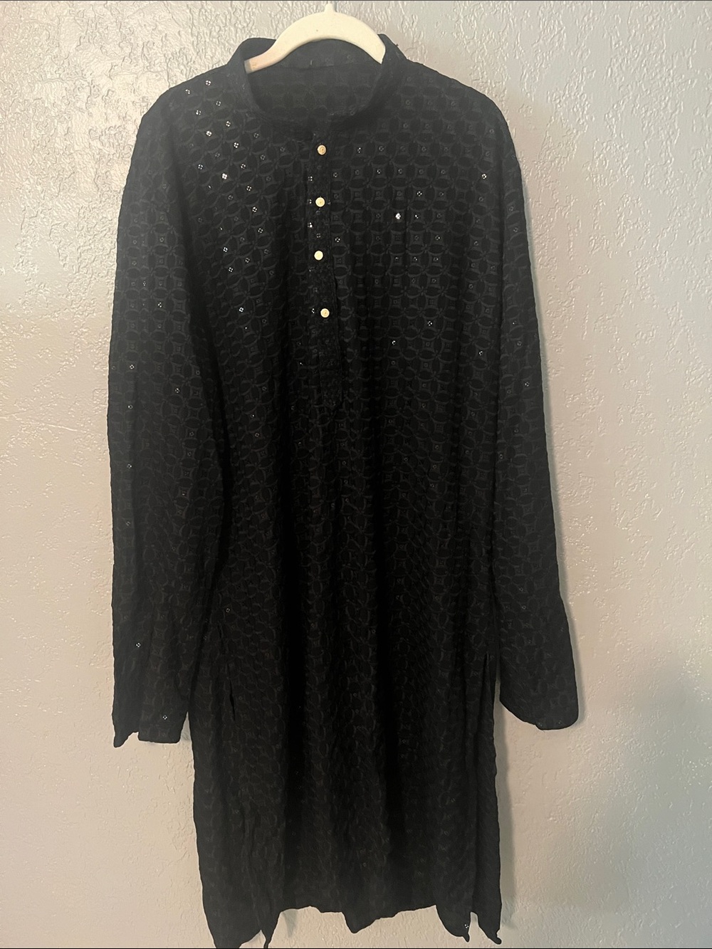 Black Sequin Long Sleeve Women's Dress